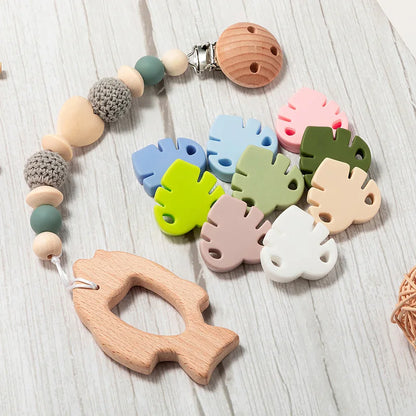 I Love Mom Dad Silicone Beads