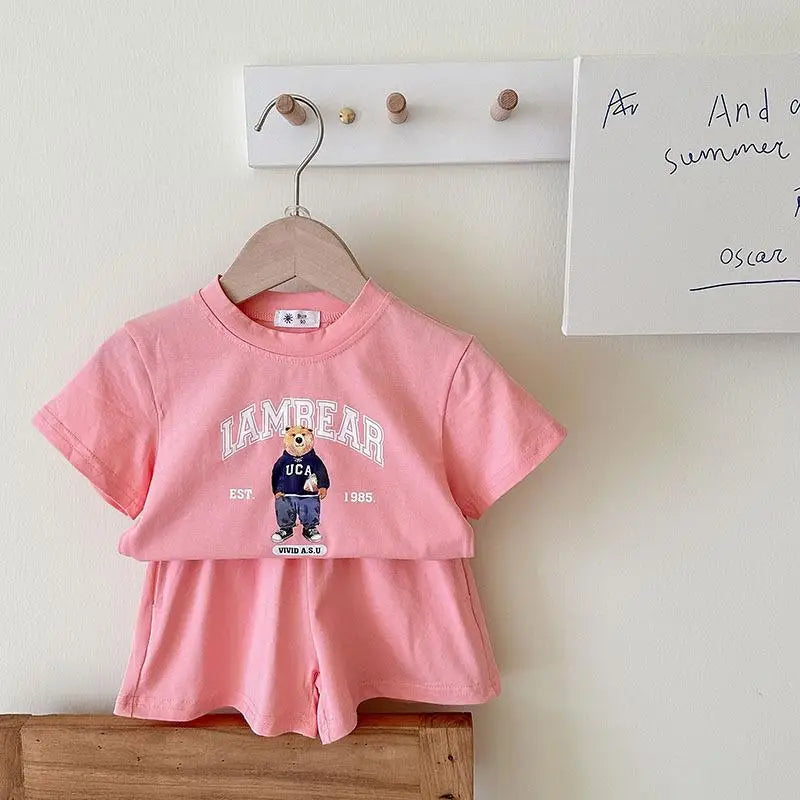 Printed Bear Cute Baby Girl And Boy T-shirt