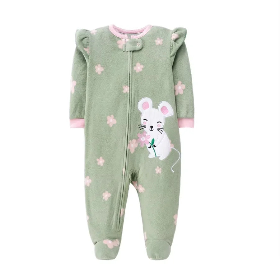 Winter Warm Newborn Romper Pajamas