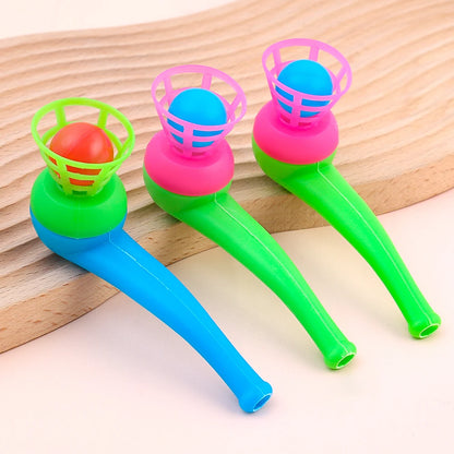 2-8pcs Colorful Plastic Tube Blow Ball