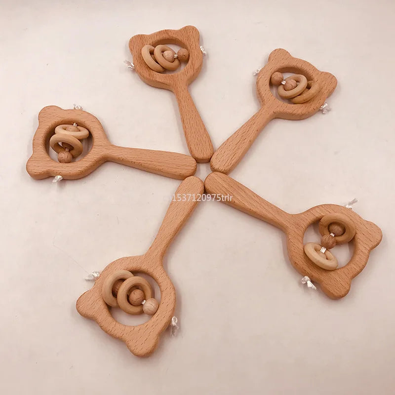 Wood Teether Rabbit Owl