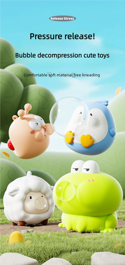 Cute Animal Spitting Bubbles Squish Squeeze Toy