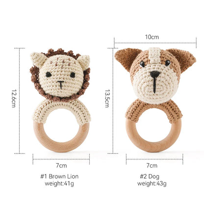 Crochet Animal Bear Rattle Toy
