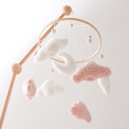 Wooden Crib Mobile Baby Bed Bell Rattle Toy