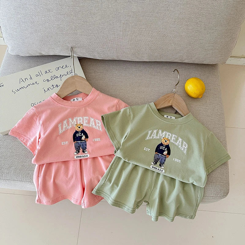 Printed Bear Cute Baby Girl And Boy T-shirt