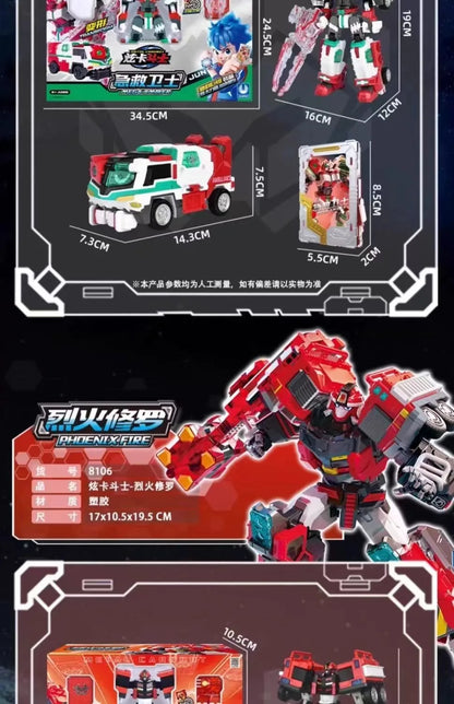 Metal Cardbot Transforming Mecha Robot