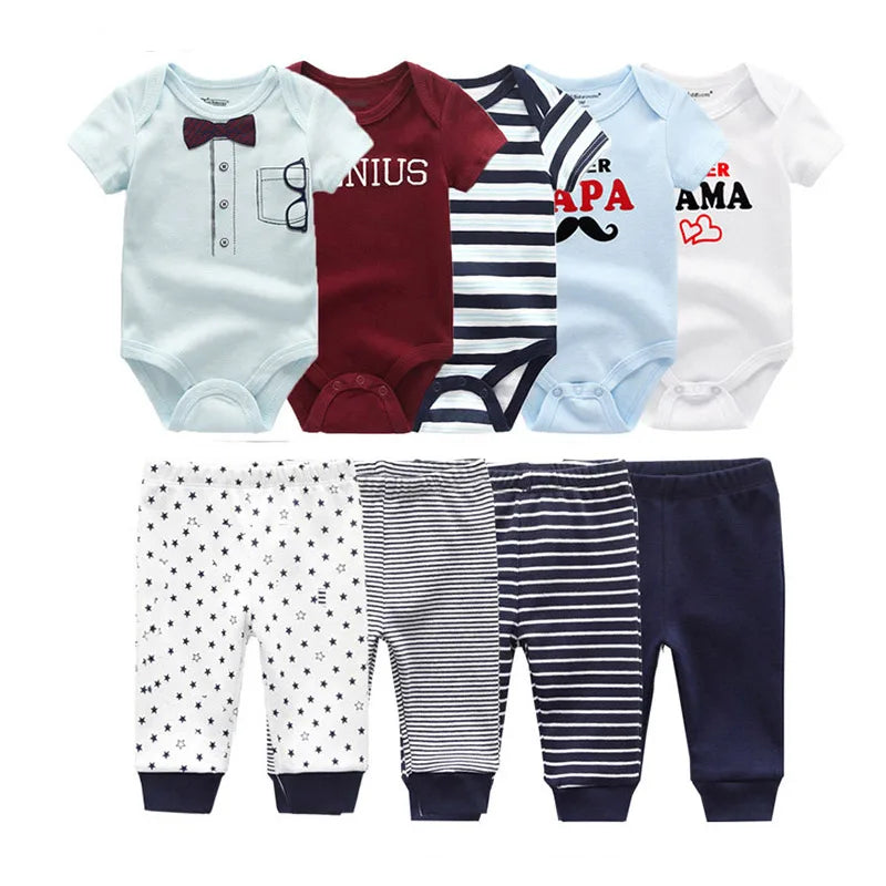 Unisex Newborn Bodysuits+Pants