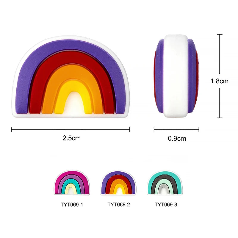 I Love Mom Dad Silicone Beads