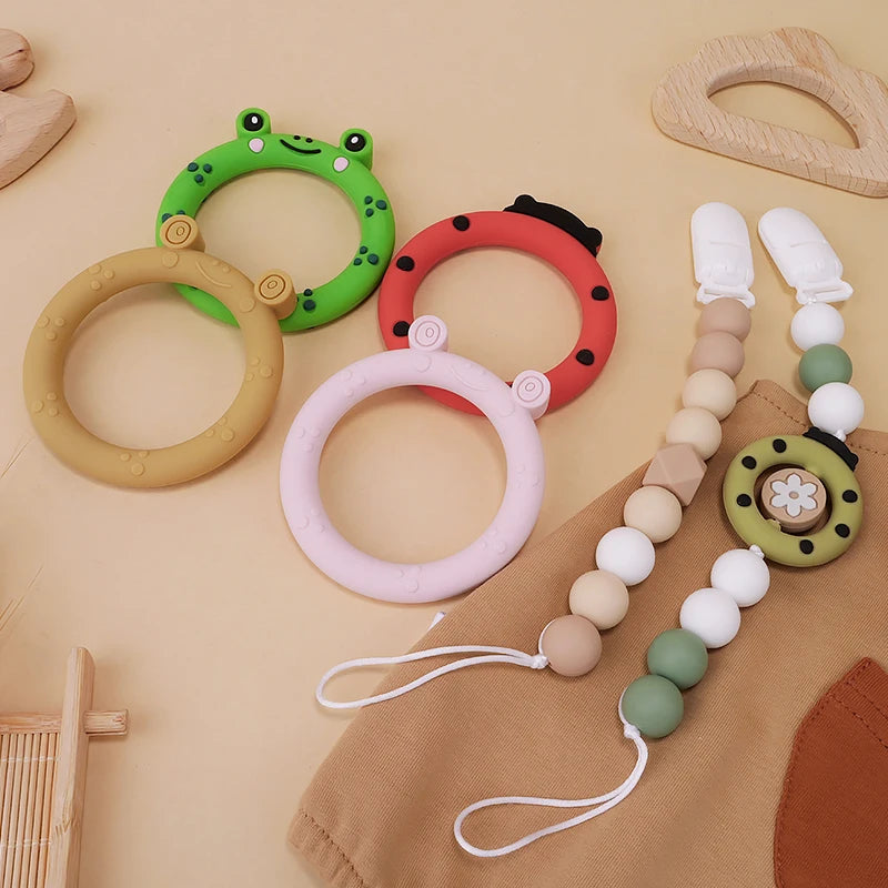 Cartoon Leaf Baby Silicone Teether
