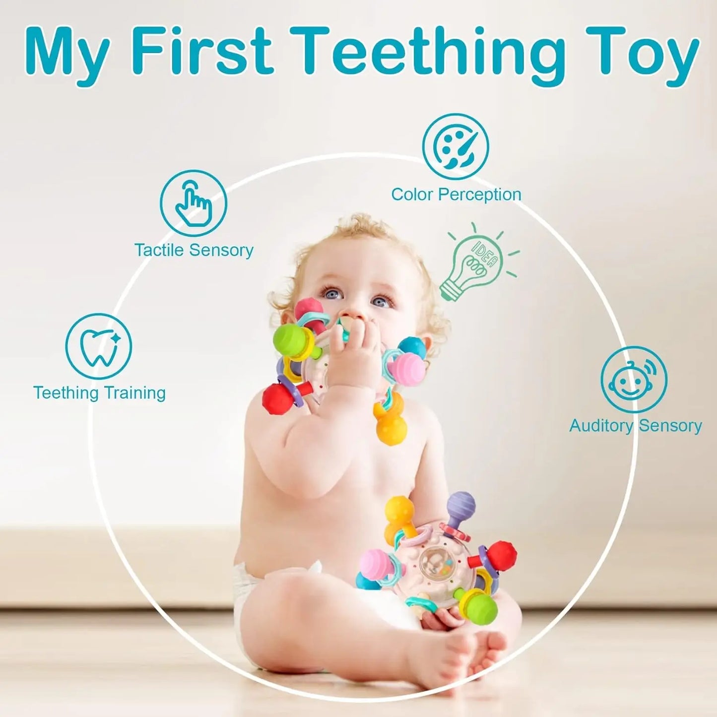 Silicone Baby Rattle Balls