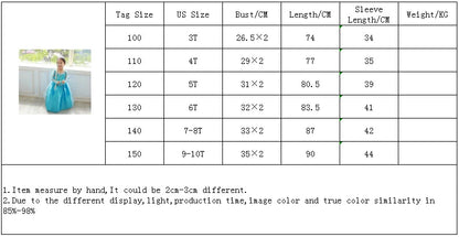 Girls Snow Queen Elsa Kids Costumes