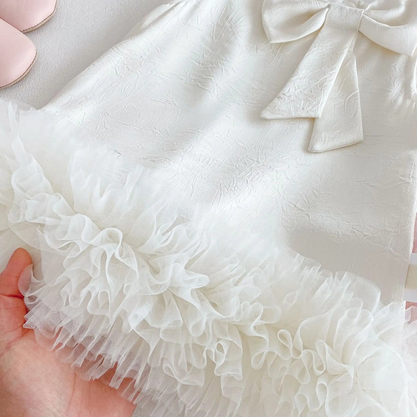 Girl's Bow Sleeveless Princess Dress