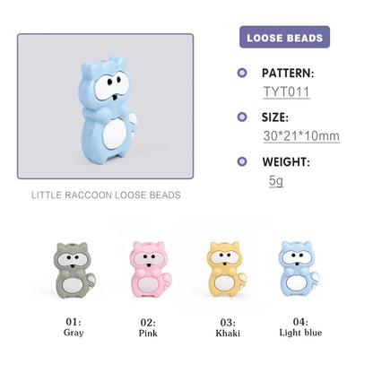 I Love Mom Dad Silicone Beads