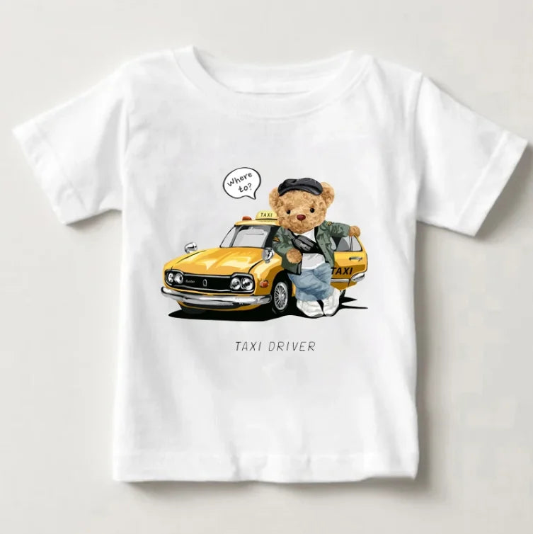 Cute Bear Boys Girls T-shirt