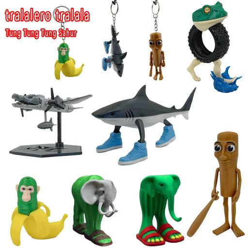 Shark Figurine Tungtungsahur Figure Funny Doll