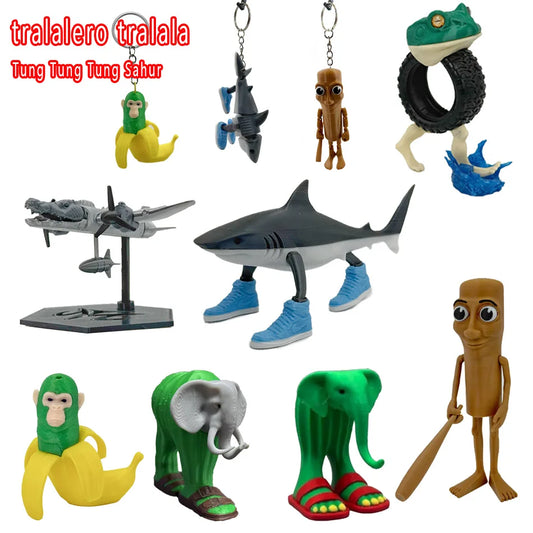 Shark Figurine Tungtungsahur Figure Funny Doll