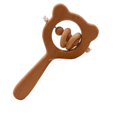 Wood Teether Rabbit Owl