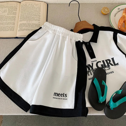 Summer Korean Kids Boys 2PCS Clothes Set