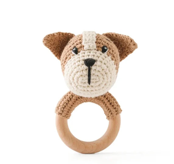 Crochet Animal Bear Rattle Toy