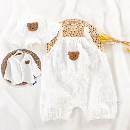 3Pcs Muslin Baby Jumpsuit