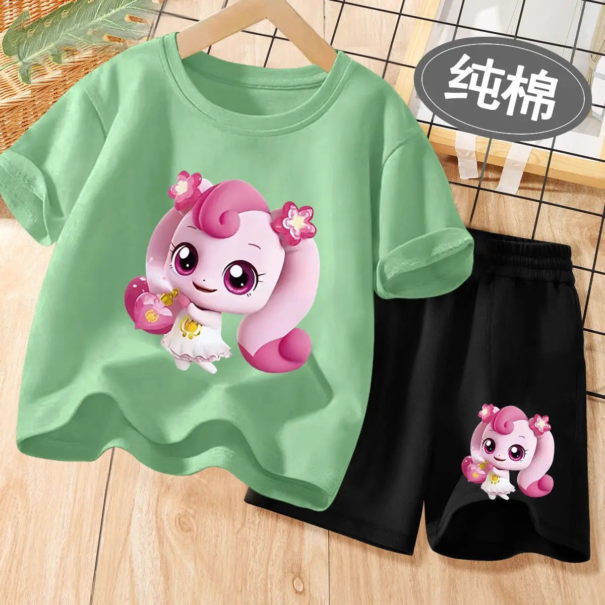 Girls summer t-shirt shorts set