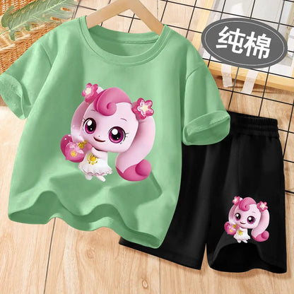 Girls summer t-shirt shorts set