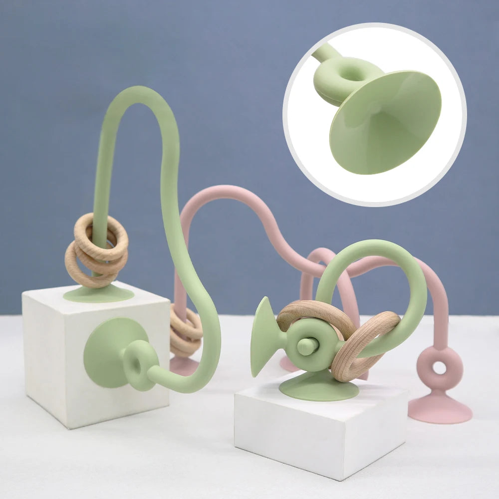 Wood Ring Soft Silicone Teether