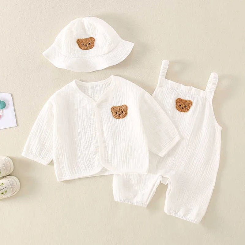 3Pcs Muslin Baby Jumpsuit