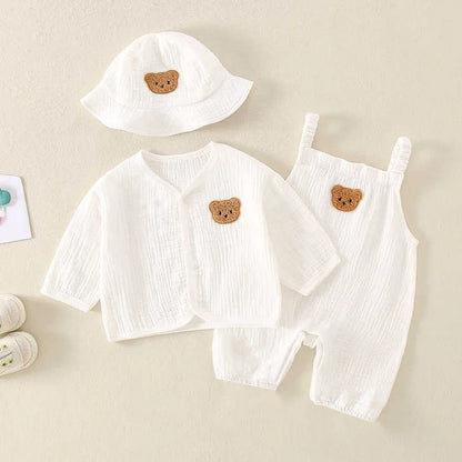 3Pcs Muslin Baby Jumpsuit