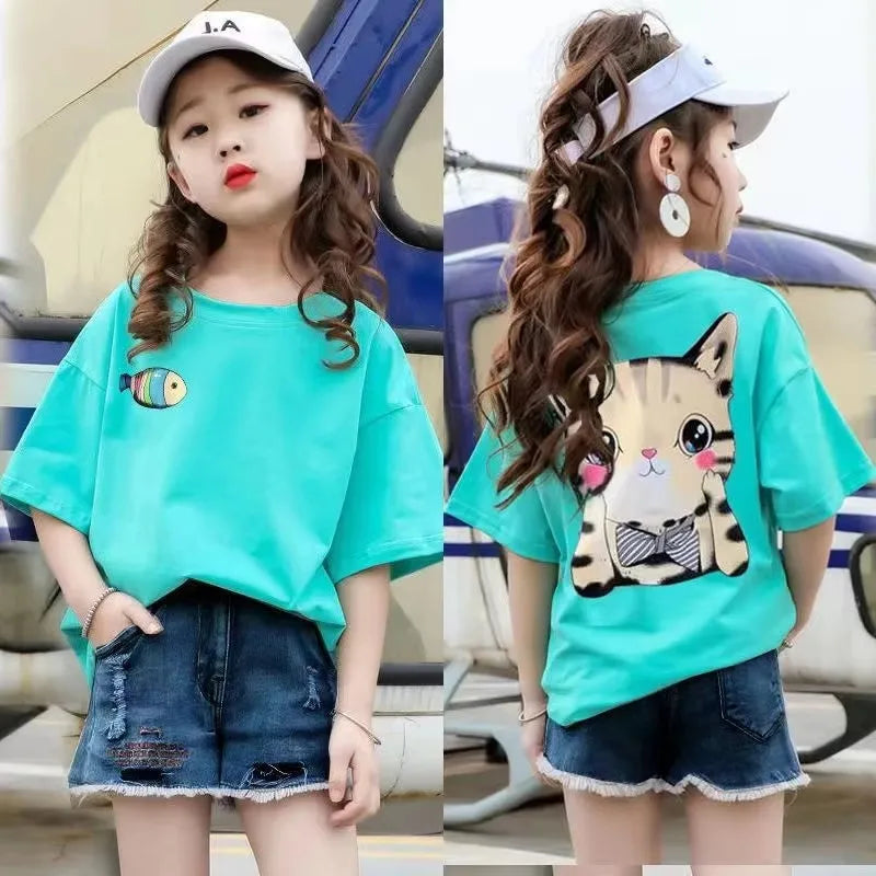 Girls summer t-shirt shorts set