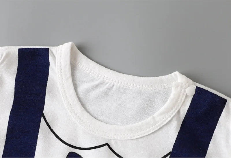 0-2 Years Baby Boys Summer Thin Cartoon Rompers