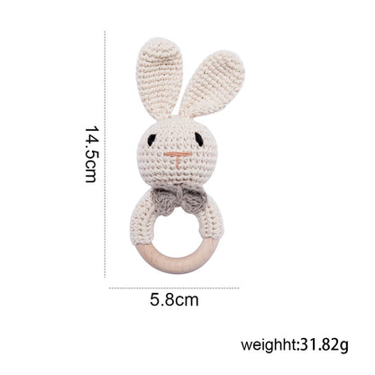 Baby Crochet Rattle Wooden Toy