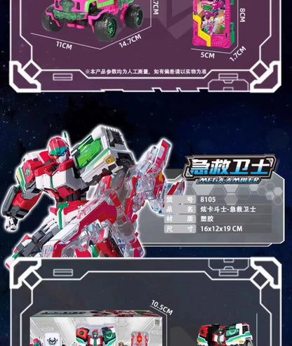 Metal Cardbot Transforming Mecha Robot