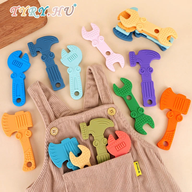 Silicone Teether Wrench Hammer Tools