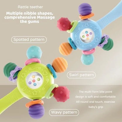 Sensory Baby Teether Rattle Hand Grip