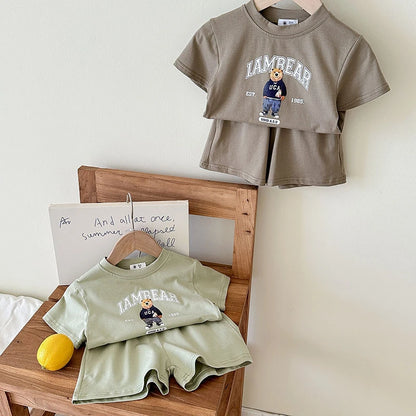 Printed Bear Cute Baby Girl And Boy T-shirt