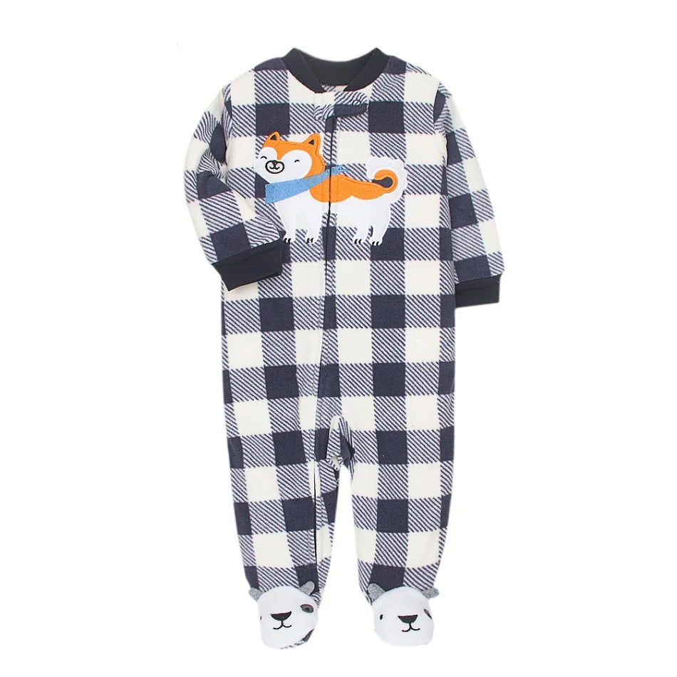 Winter Warm Newborn Romper Pajamas