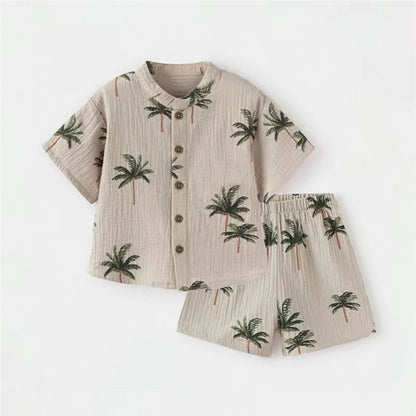 Summer Organic Cotton Baby Boy Suits