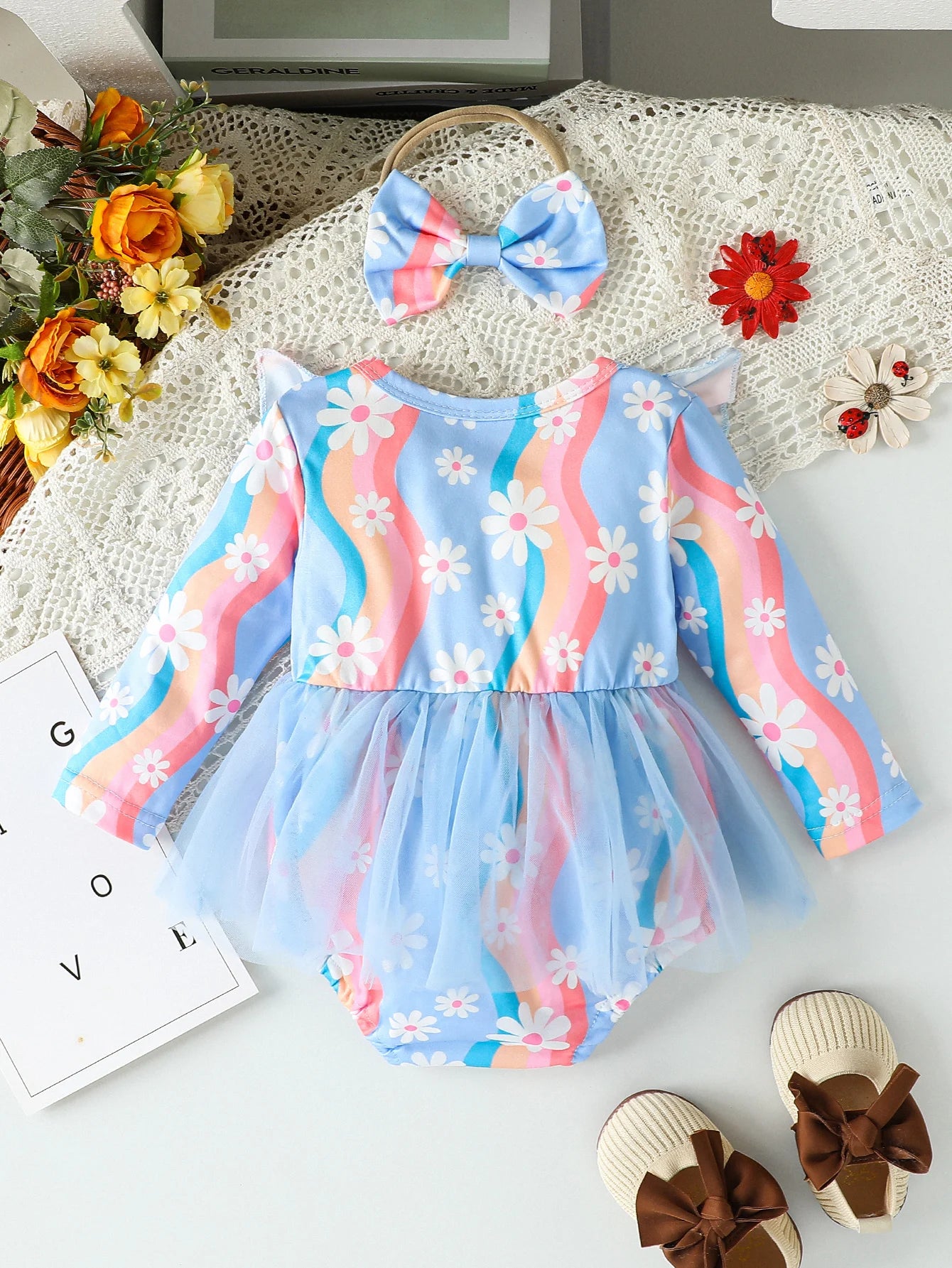 2Pcs Newborn Infant  All Seasons Baby Girls Rompers
