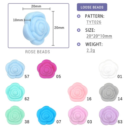 I Love Mom Dad Silicone Beads