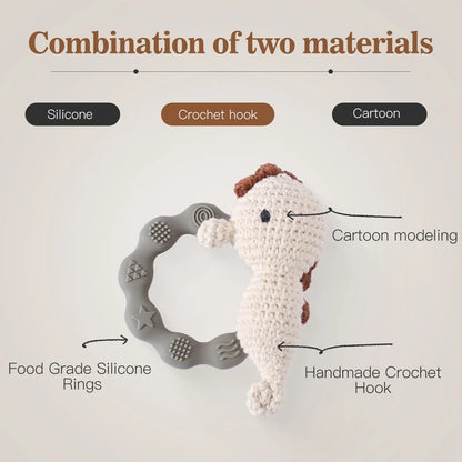 Crochet Animal Bear Rattle Toy