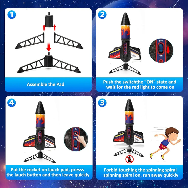 Launching Motorized Air Rocket