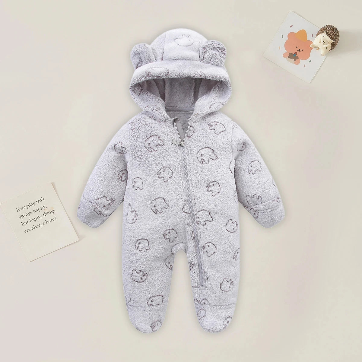 AYNIGIELL 0-12M Cartoon Newborn Bodysuit