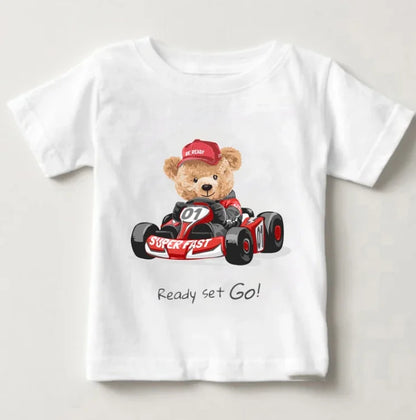 Cute Bear Boys Girls T-shirt