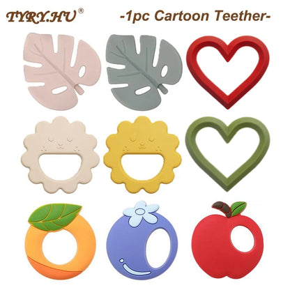 Cartoon Leaf Baby Silicone Teether