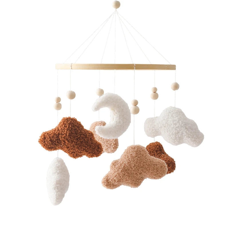 Wooden Crib Mobile Baby Bed Bell Rattle Toy