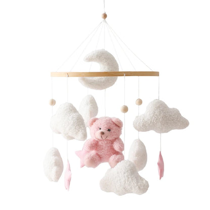 Wooden Crib Mobile Baby Bed Bell Rattle Toy