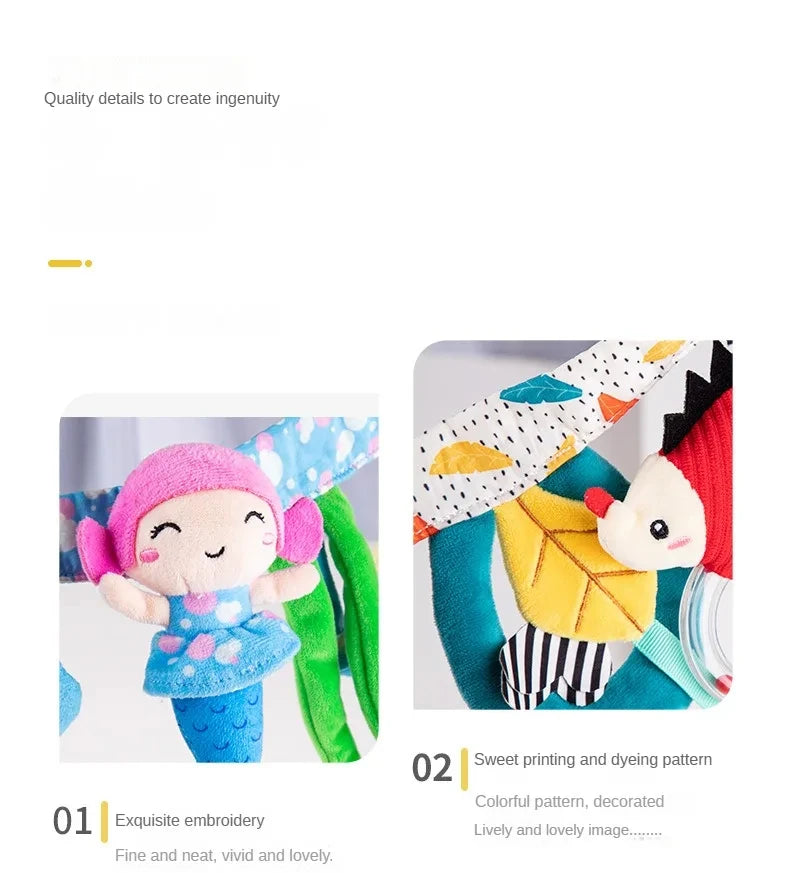 Sensory Baby Plush Rattle Toy