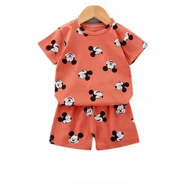 Summer Boys Girls Clothes Set T-shirt+pants