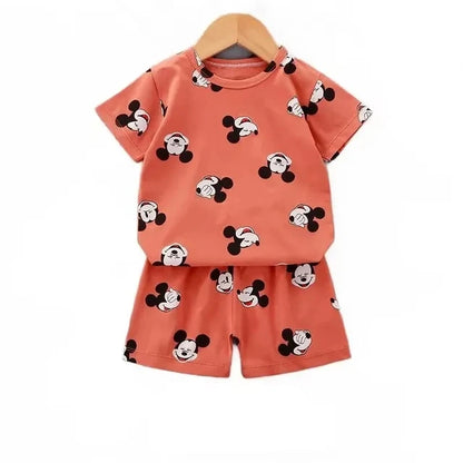 Summer Boys Girls Clothes Set T-shirt+pants